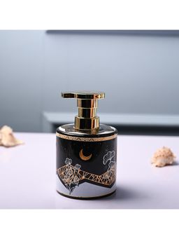 Voncasa - Ceramic Glossy Black color Soap Dispenser (500ml)