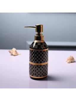 Voncasa - Ceramic Glossy Black color Soap Dispenser (750ml)