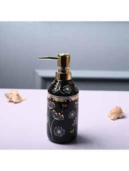 Voncasa - Ceramic Glossy Black color Soap Dispenser (750ml)