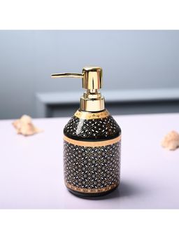 Voncasa - Ceramic Glossy Black color Soap Dispenser (550ml)