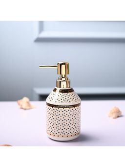 Voncasa - Ceramic Glossy Off White color Soap Dispenser (550ml)