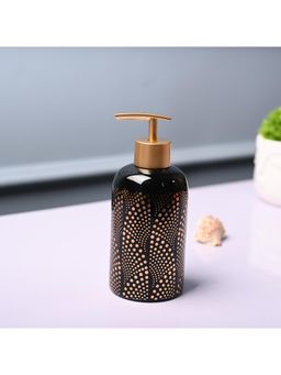 Voncasa - Ceramic Glossy Black color Soap Dispenser (550ml)