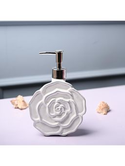 Voncasa - Ceramic Matte White color Soap Dispenser (500ml)