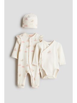 H&M - Kids Beige 3-Piece Cotton Set