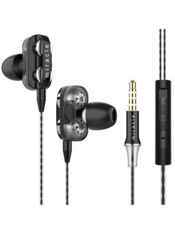 MIRACLE DIGITAL - M1Pro Wired Gaming Earphone with Double Driver in-Ear Depp Bass-Dual core