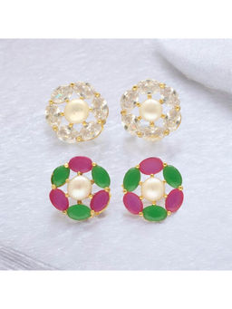 Sri Jagdamba Pearls - Gia Pearl Earrings Pack Of 2