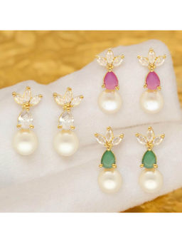 Sri Jagdamba Pearls - Hansin Pearl Earrings Pack Of 3