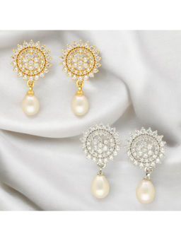 Sri Jagdamba Pearls - Esita Pearl Earrings Pack Of 2