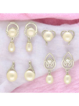 Sri Jagdamba Pearls - Girik Pearl Earrings Pack Of 4