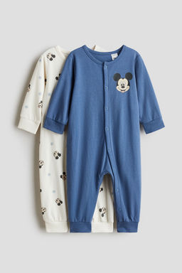 H&M - Boys Blue 2-Pack Printed Pyjamas