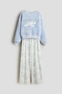 H&M - Girls Blue Motif-Detail Pyjamas