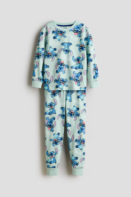 H&M - Boys Green Printed Cotton Pyjamas