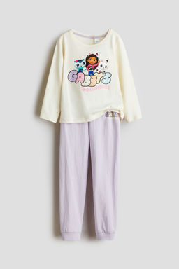 H&M - Girls Purple Jersey Pyjamas
