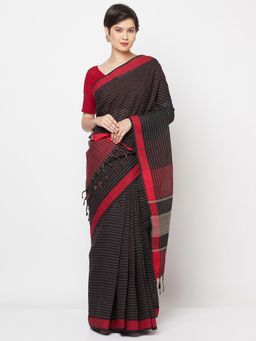 Fabindia - Cotton Loom Woven Saree Without Blouse