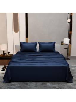 BAJO'S - Multi-Color Cotton Satin Bedsheet with Pillow Covers