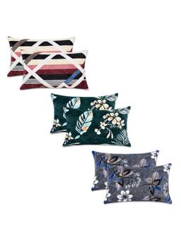 MORADO - Multi-Color Microfibre Pillow Covers (Pack of 6)