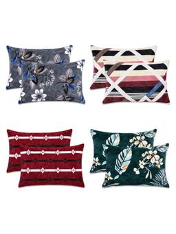MORADO - Multi-Color Microfibre Pillow Covers (Pack of 8)