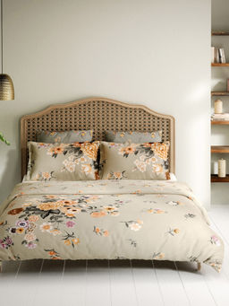 Ddecor Live Beautiful - Double Bedsheet with 2 Pillow Covers, 150 TC Olive