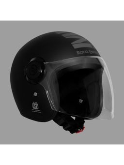 Royal Enfield - Abs Copter Open Face Solid Isi & Dot Helmet Black Helmet