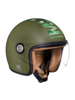 Royal Enfield - High Impact Grade Abs Chopper Helmet Green Helmet
