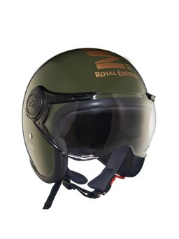 Royal Enfield - Open Face Mlg Helmet With Clear Visor Green