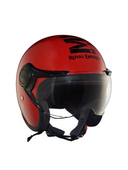 Royal Enfield - Jet Open Face Mlg Red Helmet With Clear Visor