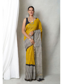 Unnati Silks - Green Bagh Printed Pashmina Sico Saree with Unstitched Blouse with Unstitched