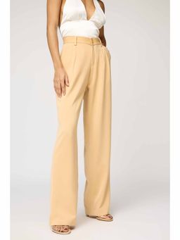 FREAKINS - Peach Pleated Straight Korean Pant