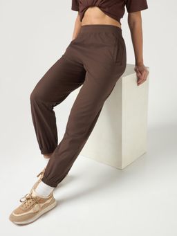 Technosport - Women Printed Slim Fit Sports Joggers - Brown