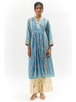 Gopi Vaid - Blue Riya Kurta