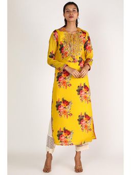 Gopi Vaid - Yellow Ahilya Kurta