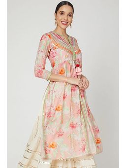 Gopi Vaid - Pink Utsav Jacket Style Kurta