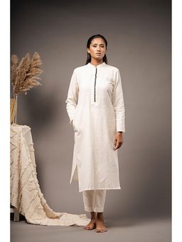 Taraasi - GUFTGOO' Ivory Organic Cotton Kurta
