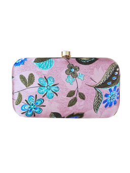 A Clutch Story - Purple Floral Printed Clutch