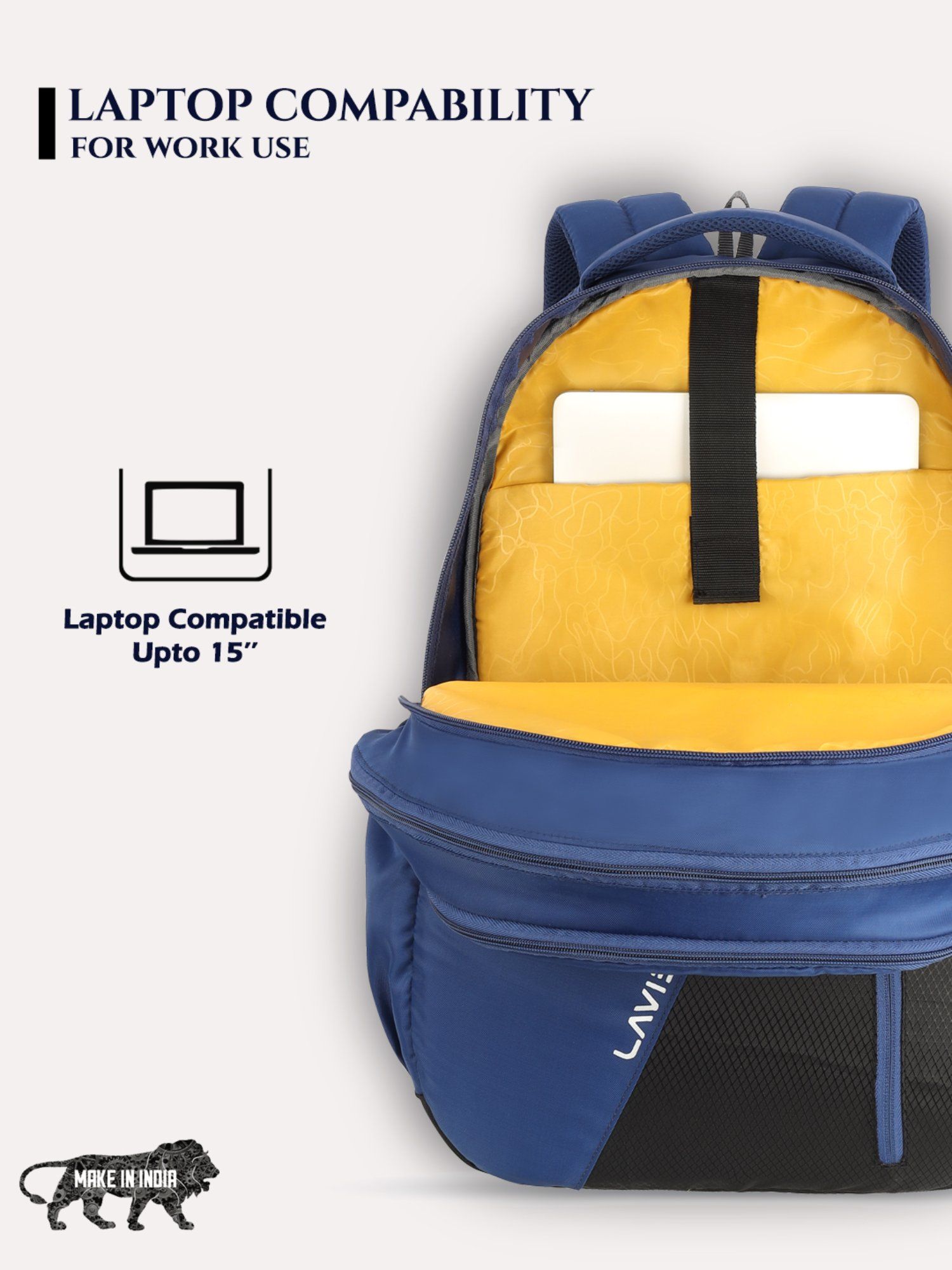 Buy Lavie Sport Diagonal 36L Anti-theft Laptop Backpack For Men