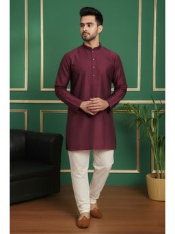 TATTVA - Wine Solid Short Kurta