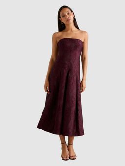 Forever New - Charlotte Strapless Jacquard Midi Dress