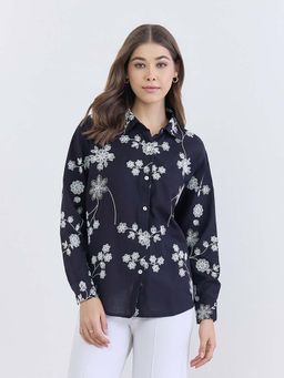 Styli - Women Embroidered Casual Cotton Shirt