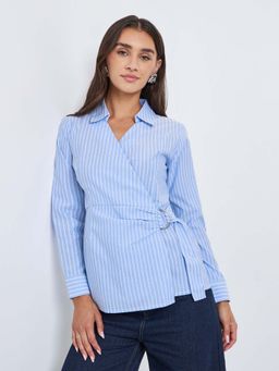 Styli - Women Regular Fit Long Sleeves Wrap Shirt