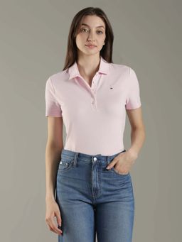 Tommy Hilfiger - Solid Regular Fit Cotton Polo T-Shirt