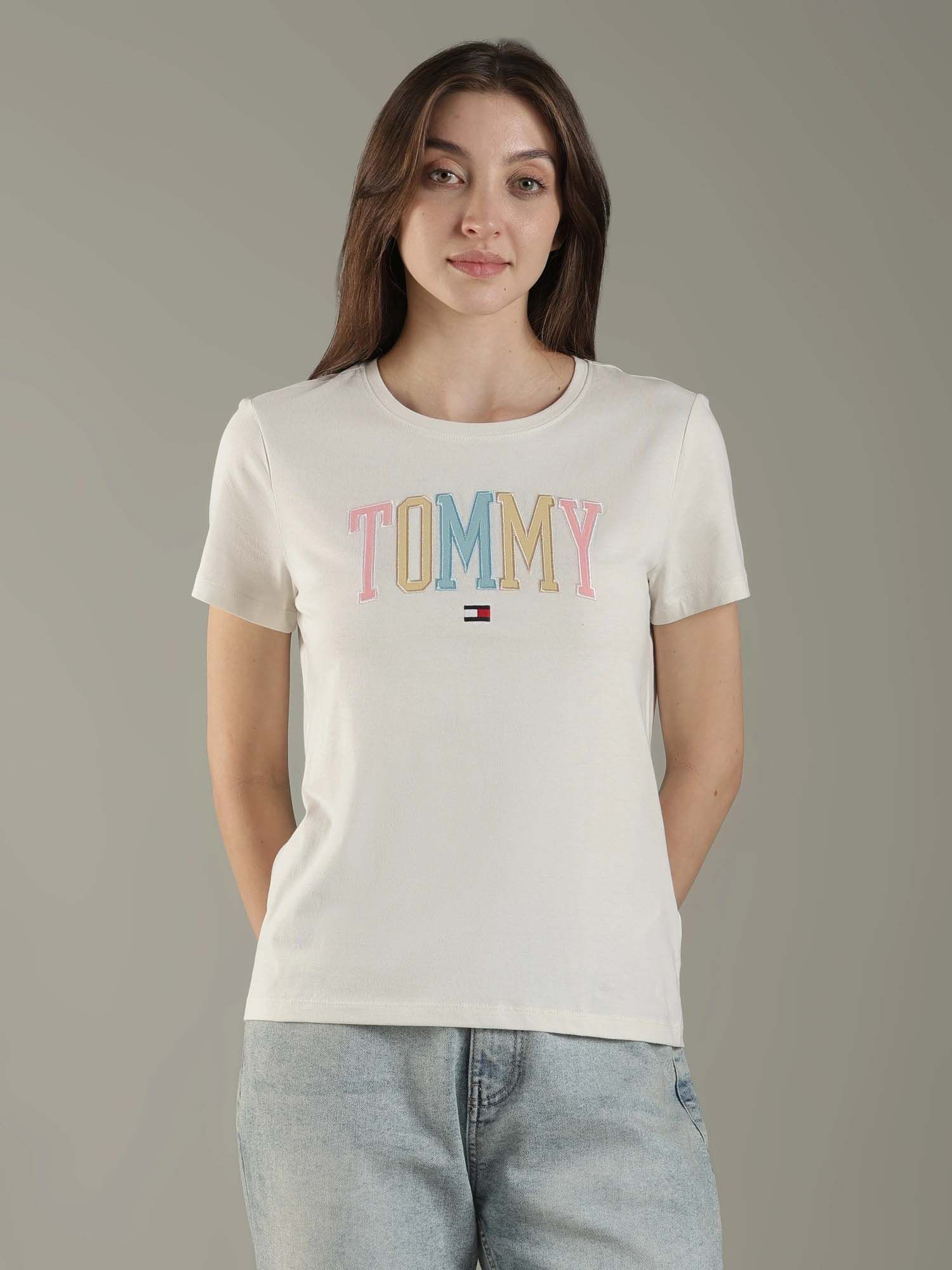 tommy hilfiger Embroidered Logo Regular Fit Cotton T-Shirt-picture-32