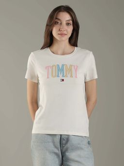 Tommy Hilfiger - Embroidered Logo Regular Fit Cotton T-Shirt