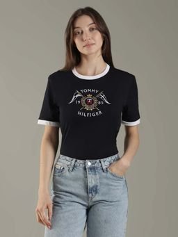 Tommy Hilfiger - Embroidered Logo Regular Fit Cotton T-Shirt
