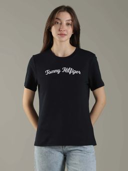 Tommy Hilfiger - Embroidered Logo Regular Fit Cotton T-Shirt