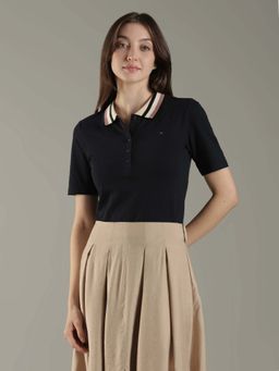 Tommy Hilfiger - Solid Regular Fit Cotton Polo T-Shirt