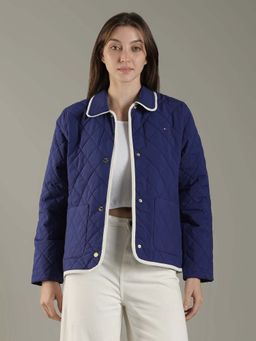 Tommy Hilfiger - Regular Fit Polyester Spread Collar Quilted Jacket