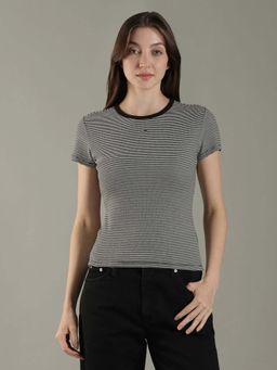 Tommy Hilfiger - Striped Slim Fit Cotton T-Shirt