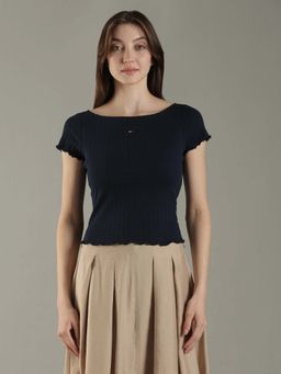 Tommy Hilfiger - Solid Slim Fit Cotton Top