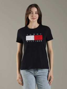 Tommy Hilfiger - Embroidered Logo Regular Fit Cotton T-Shirt