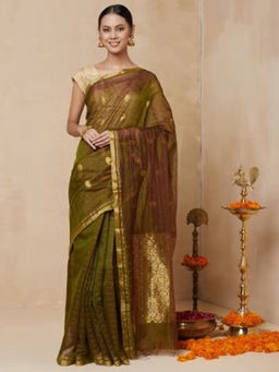 Fabindia - Cotton Silk Chanderi Woven Sari